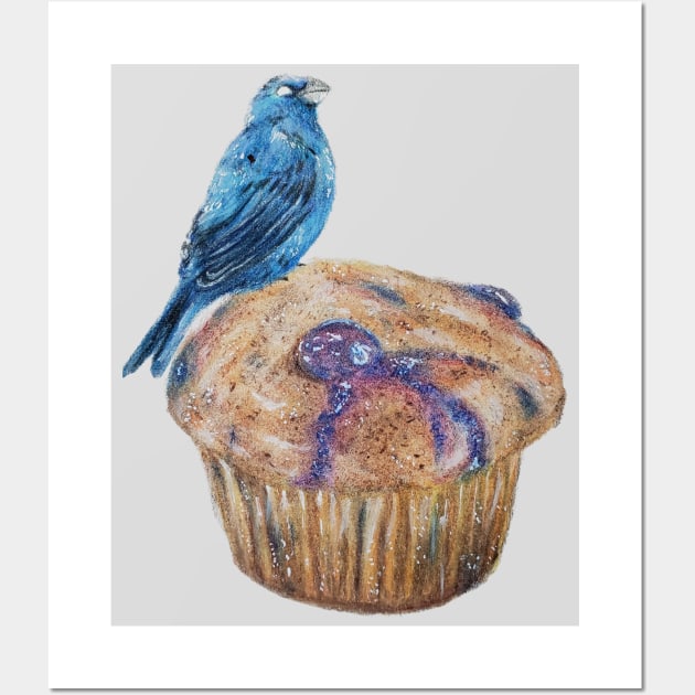 Indigo Blueberry Muffin Wall Art by Animal Surrealism
